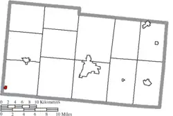 Location of Christiansburg in Champaign County