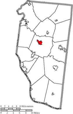 Location of Batavia in Clermont County