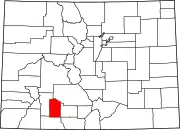 State map highlighting Mineral County