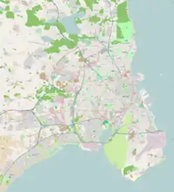 Map of Copenhagen and its surrounding suburbs, Bagsværd in the top-left