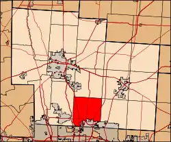 Location of Orange Township in Delaware County