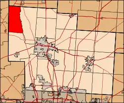 Location of Thompson Township in Delaware County