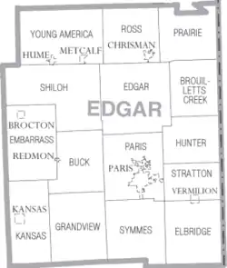 Map of Edgar County