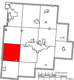 Location of Amanda Township in Fairfield County