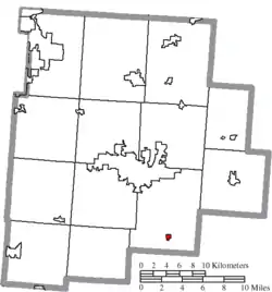 Location of Sugar Grove in Fairfield County