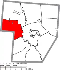 Location of Jasper Township in Fayette County