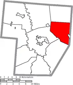 Location of Marion Township in Fayette County