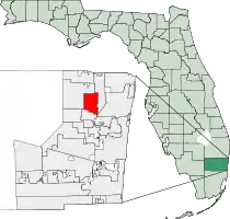 Location of Margate, Broward County, Florida