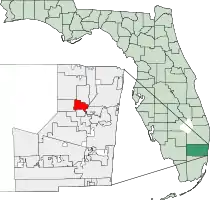 Location of North Lauderdale in Broward County in State of Florida