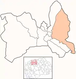 Location of Municipality of Gazi Baba