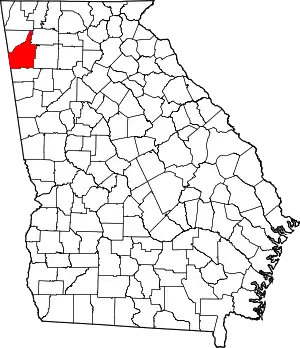 State map highlighting Floyd County