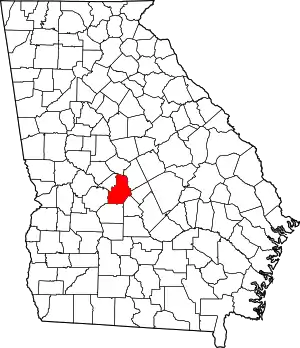 State map highlighting Houston County