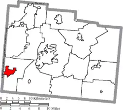Location of Bellbrook in Greene County