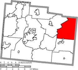 Location of Ross Township in Greene County