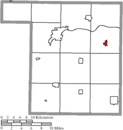 Location of McClure in Henry County