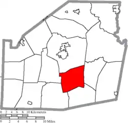 Location of Washington Township in Highland County