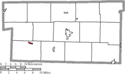 Location of Glenmont in Holmes County