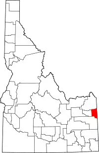 State map highlighting Teton County