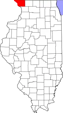 Jo Daviess County's location in Illinois