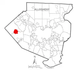 Location within Allegheny county