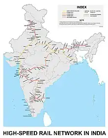 Under construction and proposed high speed rail lines.