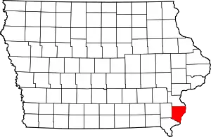 Des Moines County map