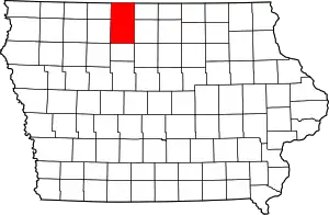 Kossuth County map