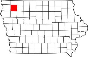 State map highlighting O'Brien County