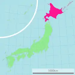 Location of Hokkaidō