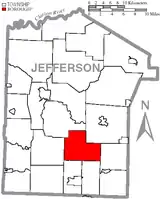 Map of Jefferson County, Pennsylvania Highlighting McCalmont Township