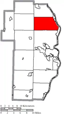 Location of Knox Township in Jefferson County