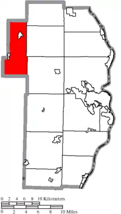 Location of Springfield Township in Jefferson County