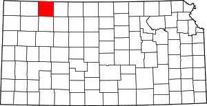 Map of Kansas highlighting Decatur County