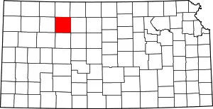 State map highlighting Graham County