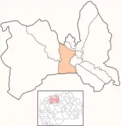 Location of Karpoš Municipality
