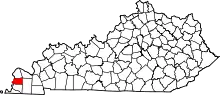 State map highlighting Carlisle County