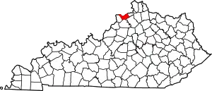 State map highlighting Carroll County