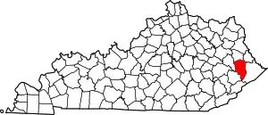 State map highlighting Floyd County