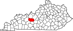State map highlighting Grayson County