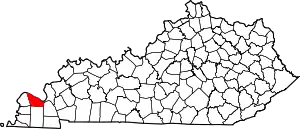 State map highlighting McCracken County