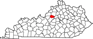 State map highlighting Spencer County
