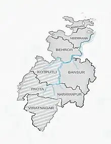 Map of Kotpulti Behror District