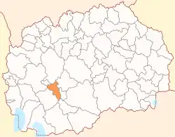 Location of Kruševo Municipality