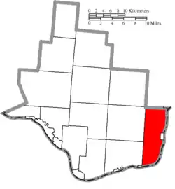 Location of Rome Township in Lawrence County