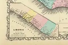 Image 3Map of Liberia c.1856 (from History of Liberia)