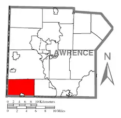 Location of Little Beaver Township in Lawrence County