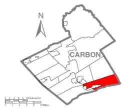 Location of Lower Towamensing Township in Carbon County
