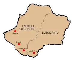 Location of Lubok Antu