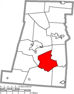 Location of Oak Run Township in Madison County