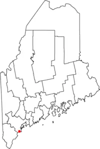 Location in the state of Maine